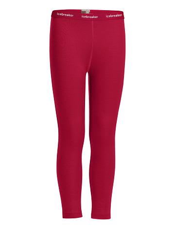 Cherry Kids' Icebreaker Merino 260 Tech Thermal Leggings | USA 1936OKIR